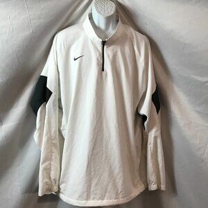 Nike Two Tone White Black Activewear Athletic Sport Cut Pullover Jacket